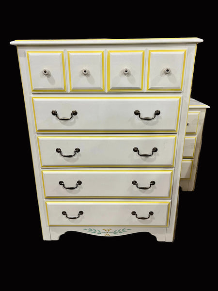 Bassett Campaign Style Chest of Drawers Circa 1970