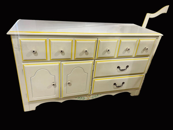 Bassett French Provincial Dresser with Mirror Circa 1970