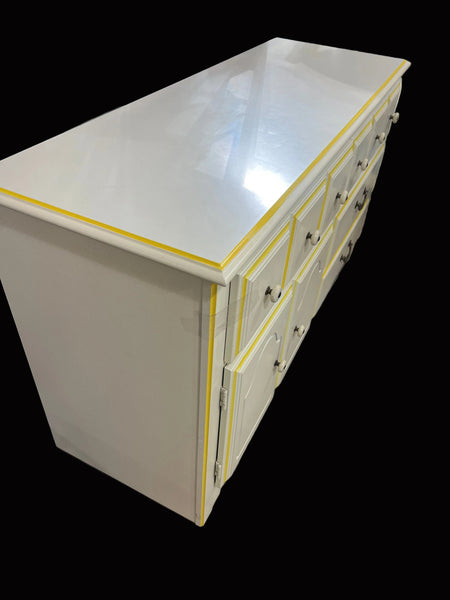 Bassett French Provincial Dresser with Mirror Circa 1970