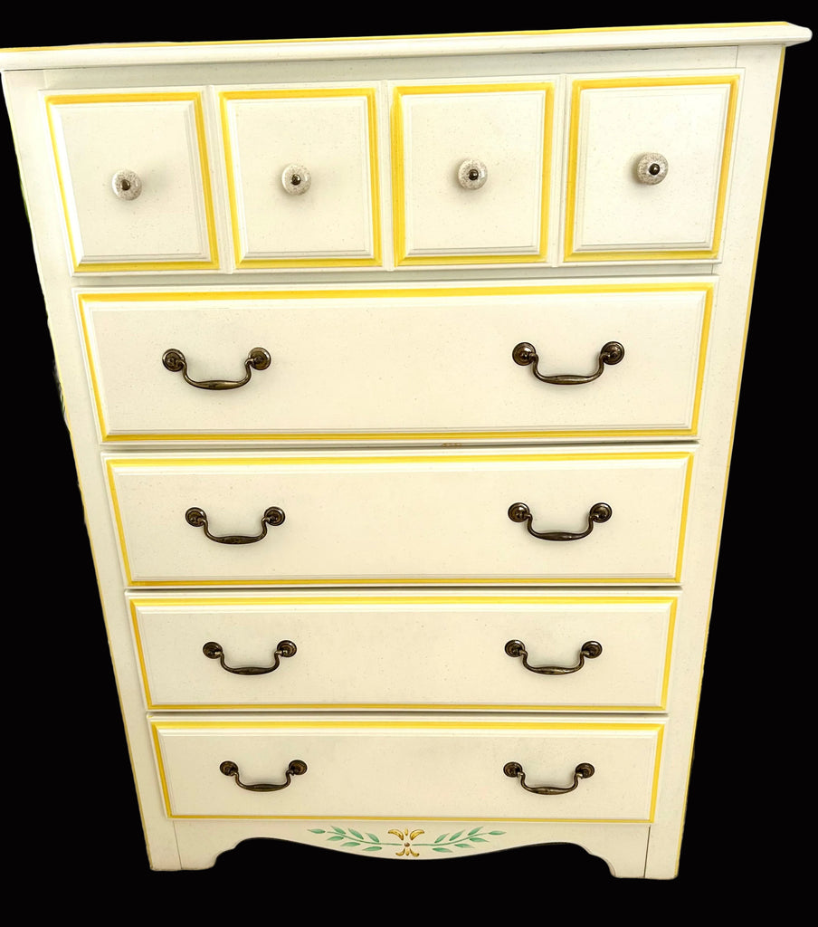 Bassett Campaign Style Chest of Drawers Circa 1970 – KLM Luxury Consignment