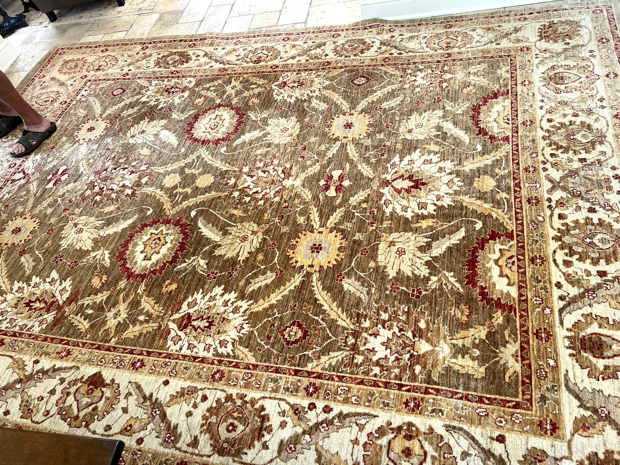 Persian Oushak Floral Area Rug