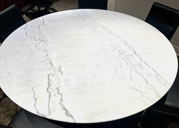 Saarinen Style 60" Round Marble Top Tulip Table from Houseworks