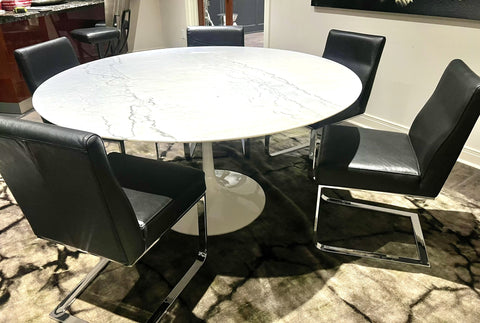 Saarinen Style 60" Round Marble Top Tulip Table from Houseworks