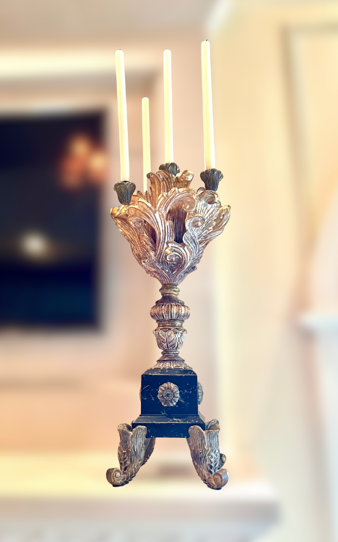 Pair of Large Etrusian French Candelabras