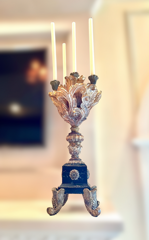 Pair of Large Etrusian French Candelabras