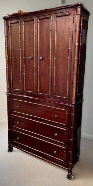 Arhaus Belize Faux Bamboo Armoire