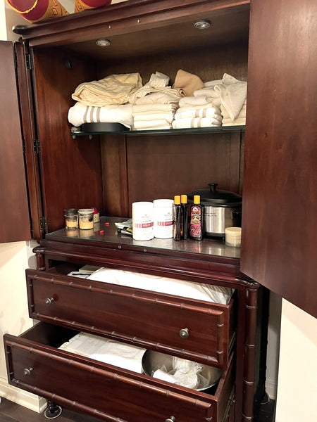 Arhaus Belize Faux Bamboo Armoire