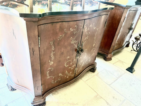 Granite Topped Sideboard Buffet Cabinet (2 Available)