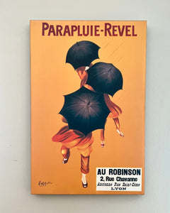 Vintage Signed Parapluie-Revel Art Canvas 1922