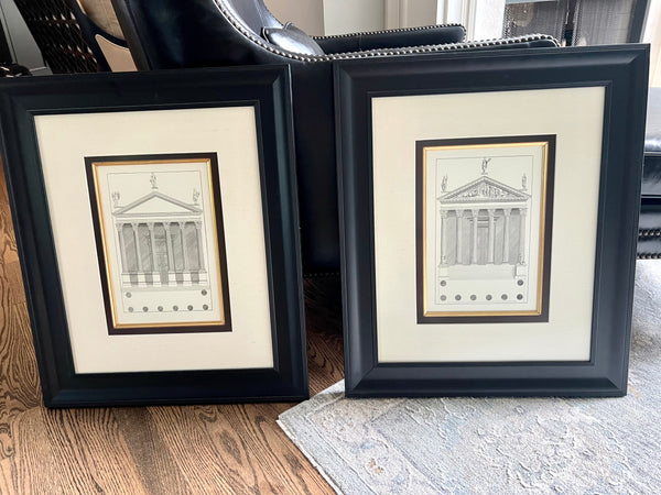 Set of 4 Framed Art of The Palladian Temples
