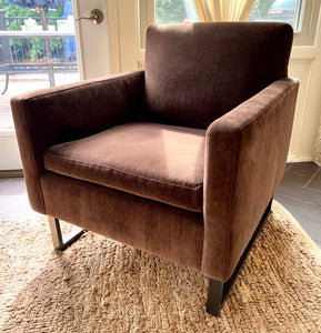 Bernhardt Brown Velvet Chair