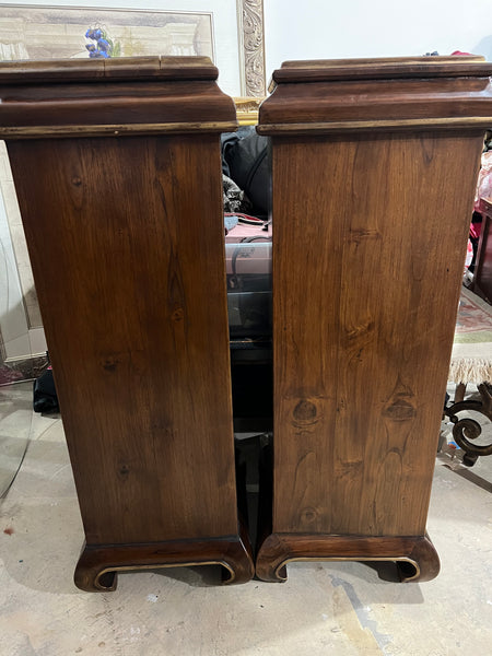 Pair of Ethan Allen Solid Wood Pedestals