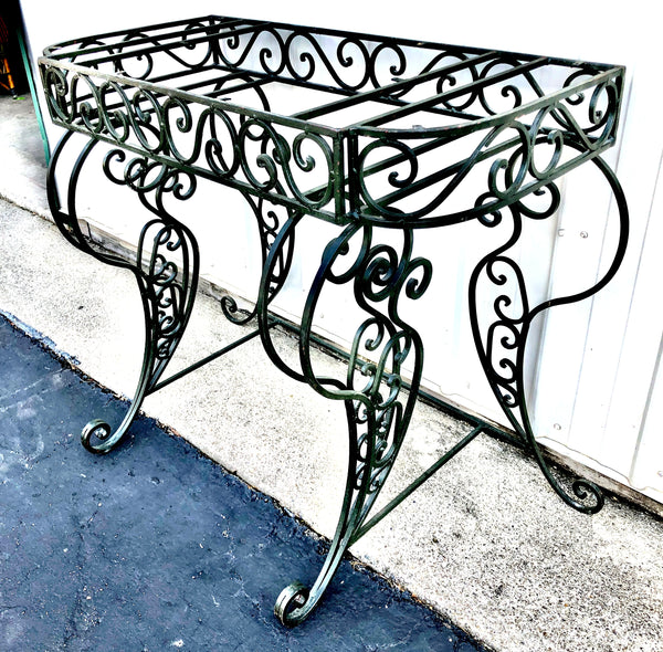 Early 20th Century French Iron Console Table Base