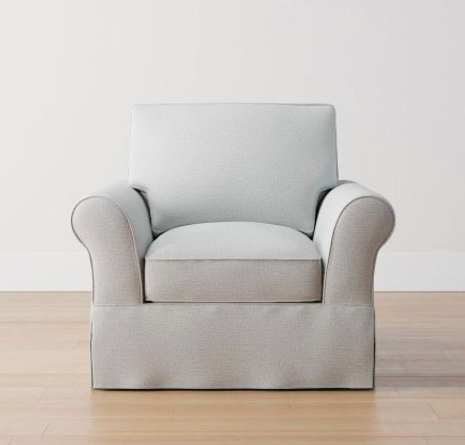 Restoration Hardware Gray Roll Arm Slipcovered Swivel Glider – KLM