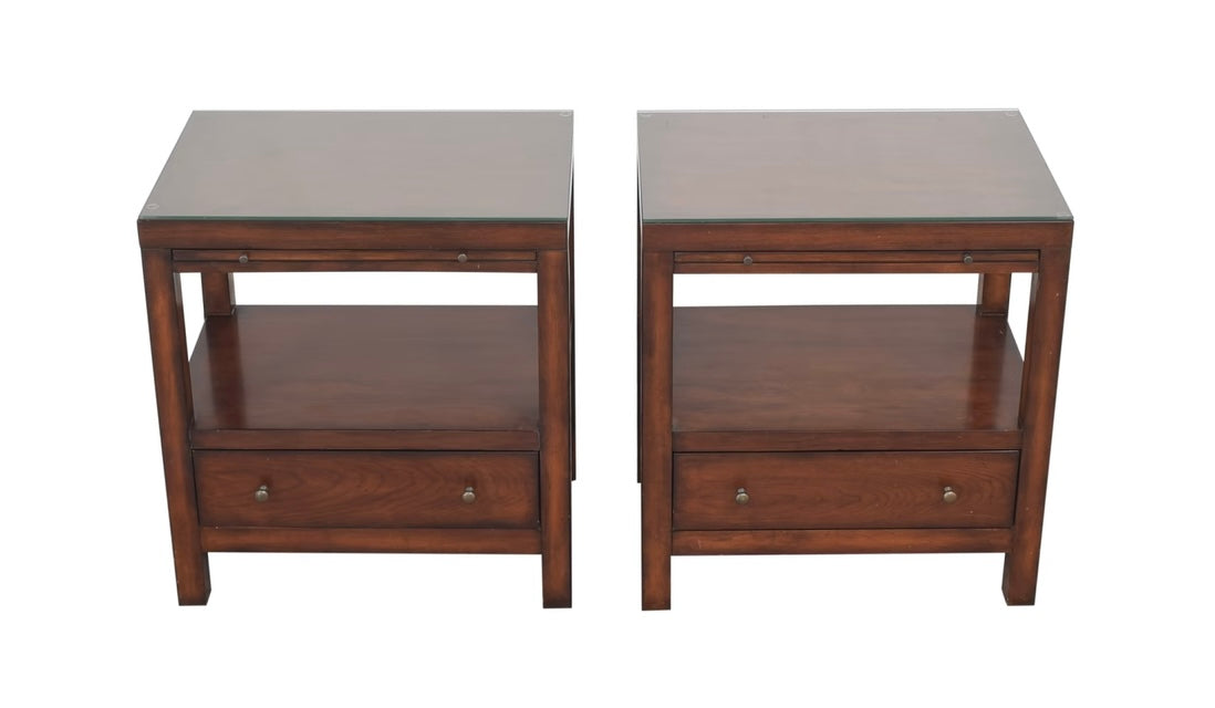 Pair of Mao Now Nightstands by Mitchell Gold + Bob Williams