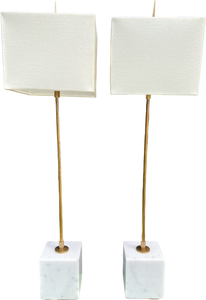 Pair of Currey & Company Brass Thompson Table Lamps