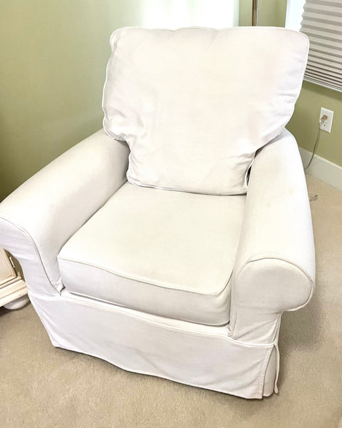 Pottery barn swivel rocker best sale