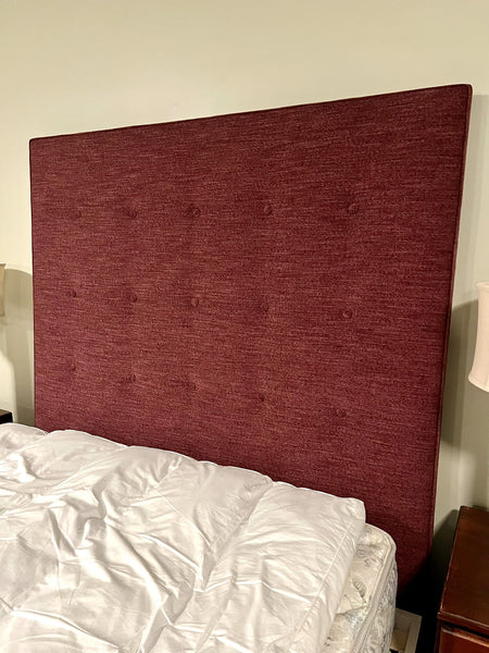 Queen Tall Fabric Headboard, Frame and Mattress Set