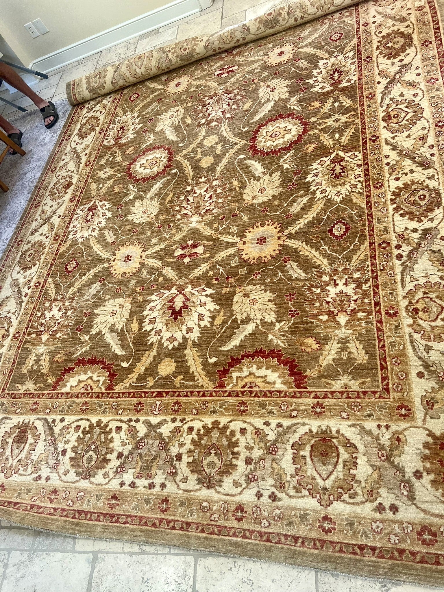 Persian Oushak Floral Area Rug 8’x11’