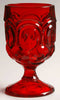Set of 6 Moon and Star Red Water Goblets by Smith Glass