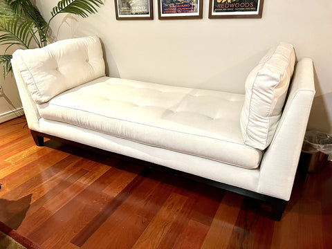 Tufted Cream Daybed Chaise