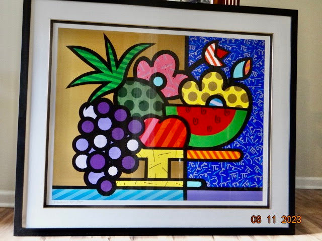 Framed, Signed and Numbered Art Serigraph Titled "Brazil" by Romero Britto