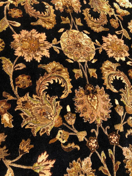 Handmade Indo-Tabriz 100% Wool and Silk Persian Rug 9' x 12'