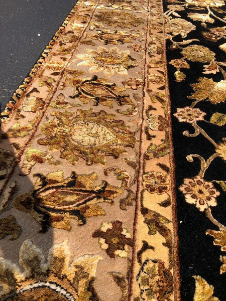 Handmade Indo-Tabriz 100% Wool and Silk Persian Rug 9' x 12'