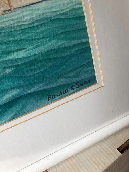Original Framed and Matted Watercolor by Ronald A Smith