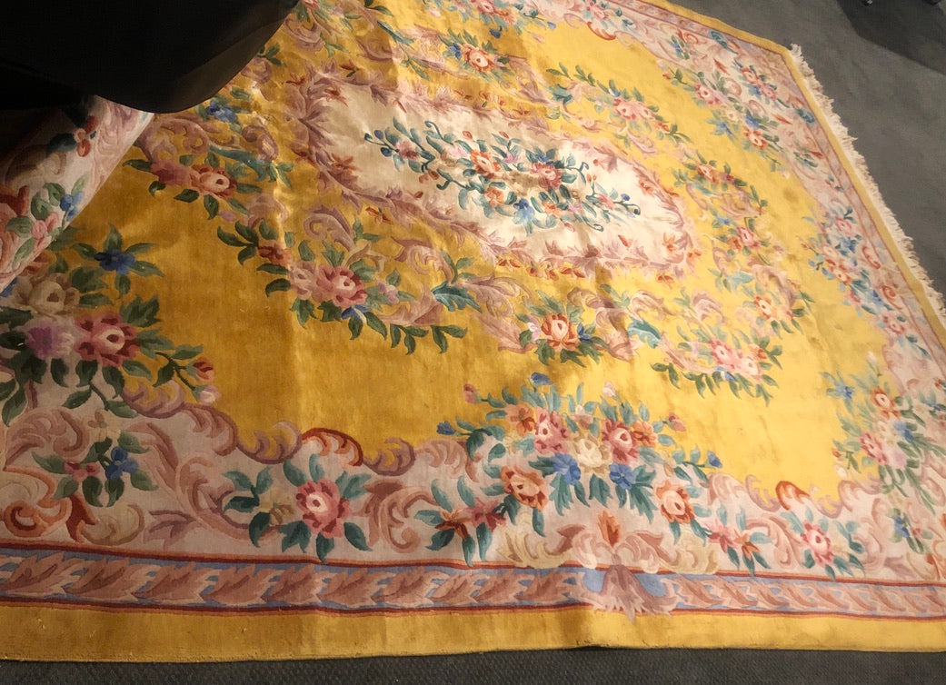 Chinese Silk and Wool Area Rug