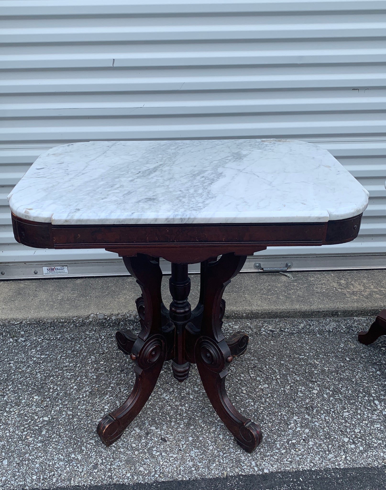Marble Antique Side Table