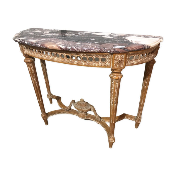 Antique Demilune Commode Hall Table from Brunovan NY
