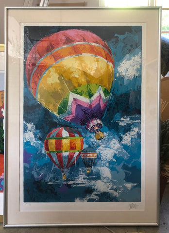 Wayland Moore "Hot Air Balloons" Matted, Framed, Signed and Numbered Lithograph 63-70