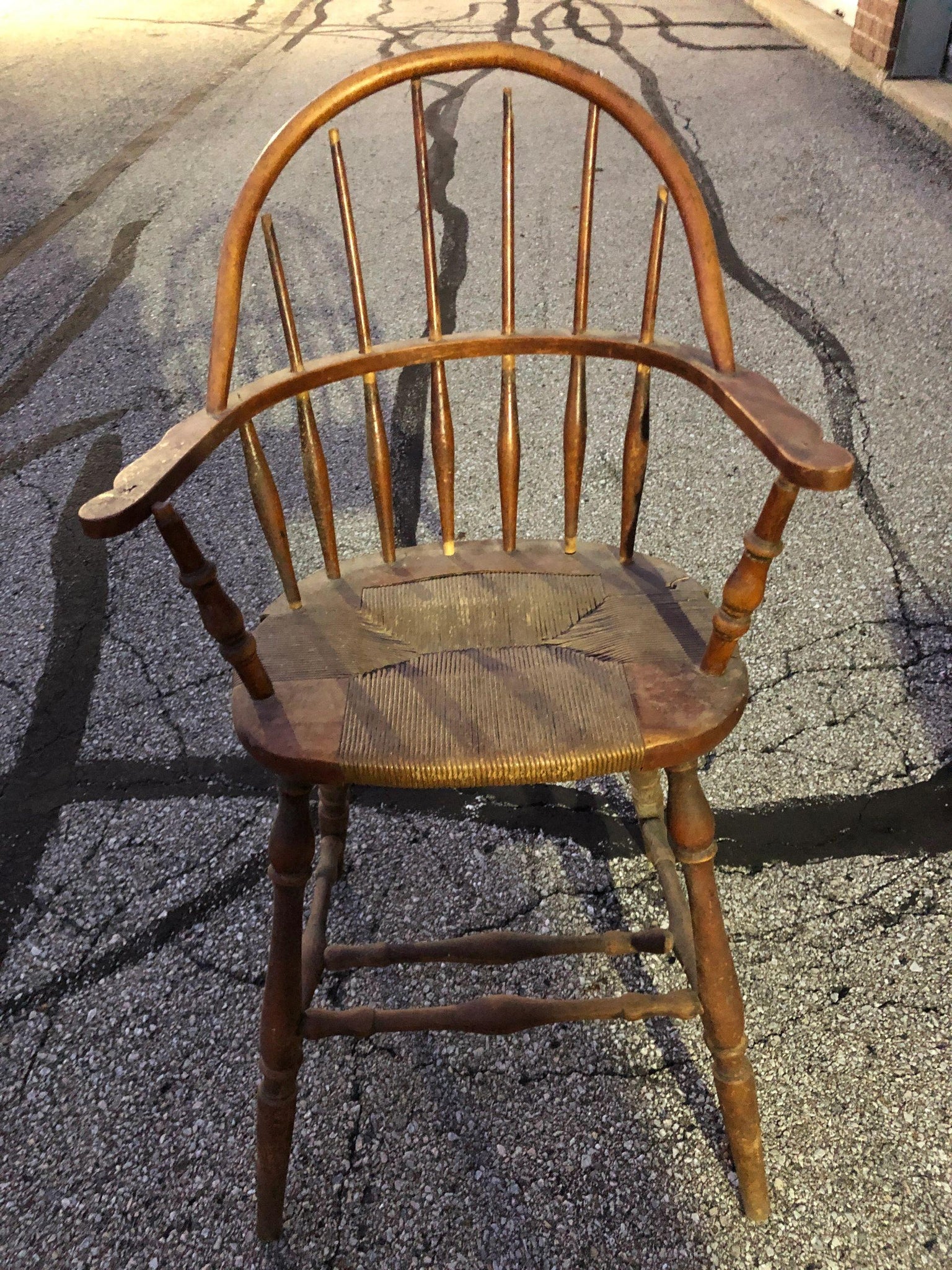 Vintage Nichols & Stone Co Toddler Chair with Rushed Seat