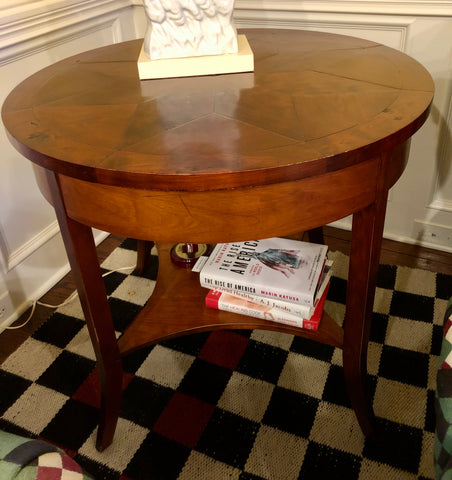 Minton Spidell Round Mahogany Side Table with Drawer