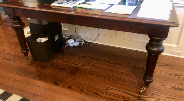 Polo Ralph Lauren "Brompton" Mahogany and Leather Writing Desk