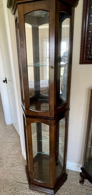 Lighted Curio Cabinet With Glass And