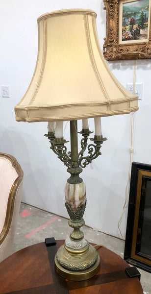 Antique Victorian Candlabra Style Table Lamp