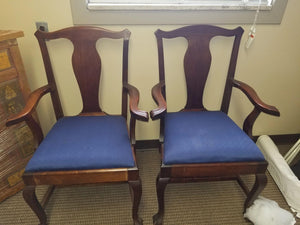 Pair of Chippendale Style Armchairs Circa 1880