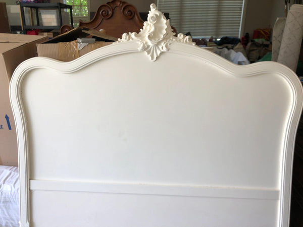 Vintage White Painted Full Size Bed from England