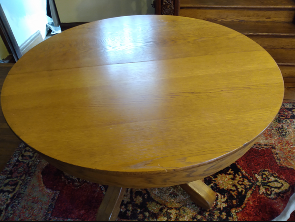 Antique Oak Pedestal Table