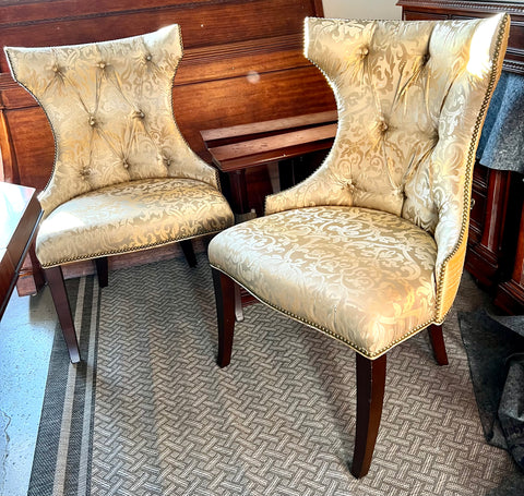 Set of 6 Antique French Louis XV Silk Gilt Dining Chairs with Solid He –  KLM Luxury Consignment