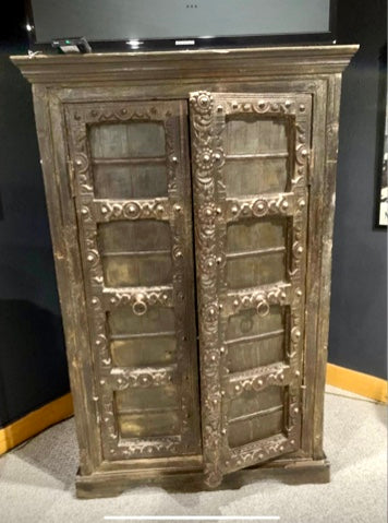 Solid Wood Bar Entertainment Center Armoire