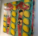 Jane Maxwell Original Signed Mixed Media Art Resin on Panel Titled "The Lemon Girls" 2008