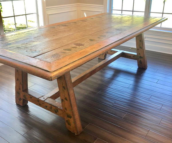 Arhaus Reclaimed Wood Farmhouse Trestle Dining Table