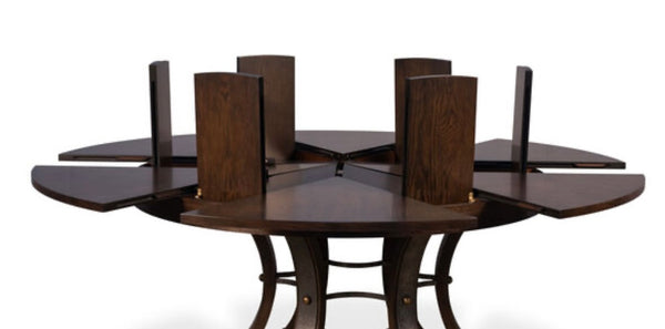 Century Furniture Jupe Style Expandable Pedestal Dining Table