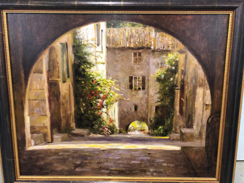 Leonard Wren "La Cour Du Village 2001" Limited Edition Giclee on Canvas 178/395