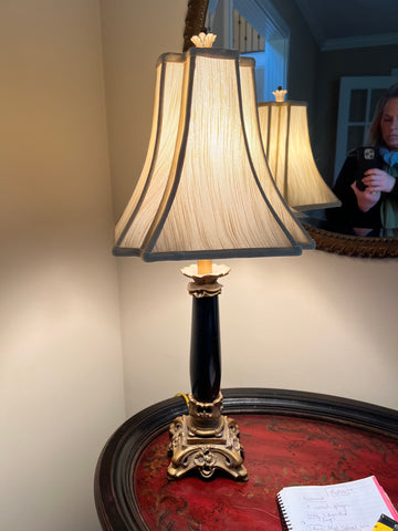 Black and Bronze Table Lamp