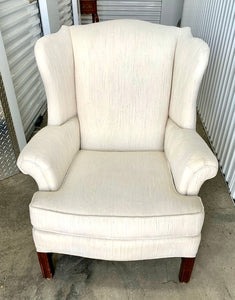 Walter E. Smithe  White Wing Back Chair