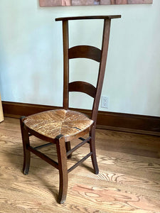 Antique French Oak Prayer Chair
